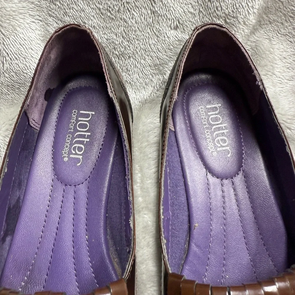 Hotter Women's Chocolate Brown Tassel Loafers - Picture 7 of 10